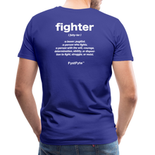 Load image into Gallery viewer, FystFyte™ Fighter Definition (Wht print) Men&#39;s Premium T-Shirt - royal blue
