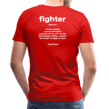 Load image into Gallery viewer, FystFyte™ Fighter Definition (Wht print) Men&#39;s Premium T-Shirt - red
