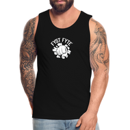 FystFyte™ Tougher Than Most™ Fist (Wht print) Men's Premium Tank - black