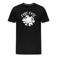 FystFyte™ Tougher Than Most™ Fist (Wht print) Men's Premium T-Shirt - black