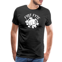 Load image into Gallery viewer, FystFyte™ Tougher Than Most™ Fist (Wht print) Men&#39;s Premium T-Shirt - black
