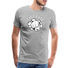 Load image into Gallery viewer, FystFyte™ Tougher Than Most™ Fist (Wht print) Men&#39;s Premium T-Shirt - heather gray
