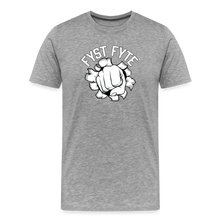 Load image into Gallery viewer, FystFyte™ Tougher Than Most™ Fist (Wht print) Men&#39;s Premium T-Shirt - heather gray
