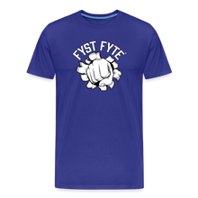 Load image into Gallery viewer, FystFyte™ Tougher Than Most™ Fist (Wht print) Men&#39;s Premium T-Shirt - royal blue
