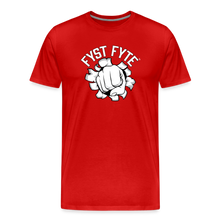 Load image into Gallery viewer, FystFyte™ Tougher Than Most™ Fist (Wht print) Men&#39;s Premium T-Shirt - red
