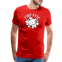 Load image into Gallery viewer, FystFyte™ Tougher Than Most™ Fist (Wht print) Men&#39;s Premium T-Shirt - red
