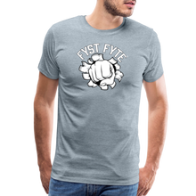 Load image into Gallery viewer, FystFyte™ Tougher Than Most™ Fist (Wht print) Men&#39;s Premium T-Shirt - heather ice blue
